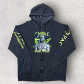 Vintage Tupac Graphic Fullzip Hoodie - L